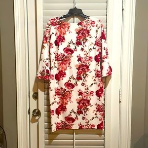 floral dress with bell sleeves
